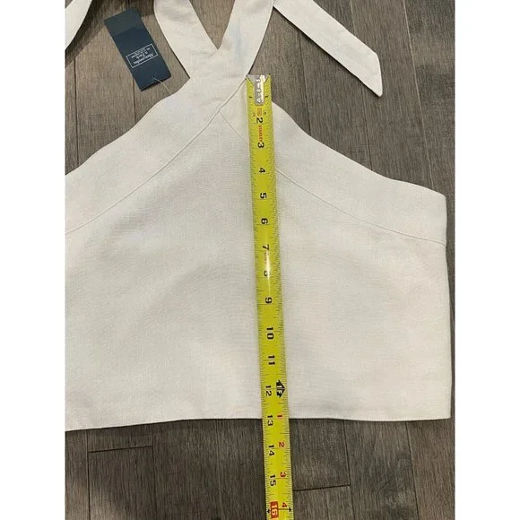 NWT Abercrombie & Fitch Linen-Blend Halter Top - Picture 5 of 6